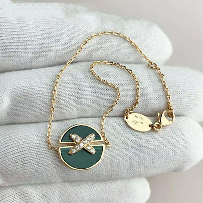 [Saipan]JEUX DE BRACELET MALACHITE ROSE GOLD DIAMONDS