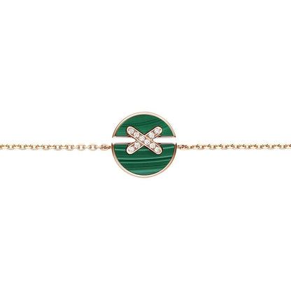 [Saipan]JEUX DE BRACELET MALACHITE ROSE GOLD DIAMONDS