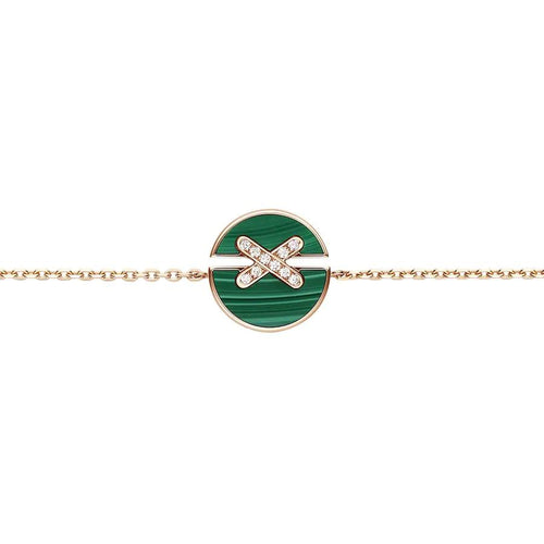[Saipan]JEUX DE BRACELET MALACHITE ROSE GOLD DIAMONDS