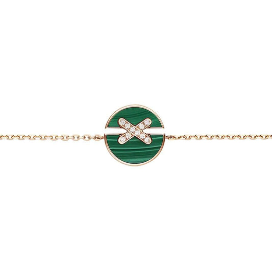 [Saipan]JEUX DE BRACELET MALACHITE ROSE GOLD DIAMONDS