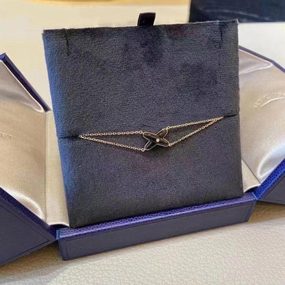 [Saipan]JEUX BRACELET ONYX ROSE GOLD 1 DIAMOND