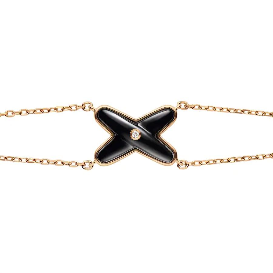 [Saipan]JEUX BRACELET ONYX ROSE GOLD 1 DIAMOND