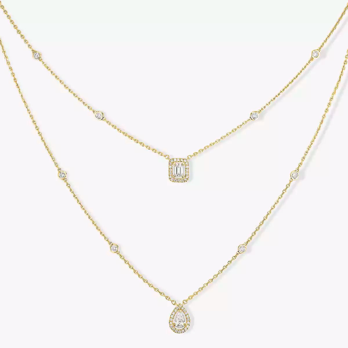 [Saipan]MY TWIN 2-ROW DIAMOND NECKLACE