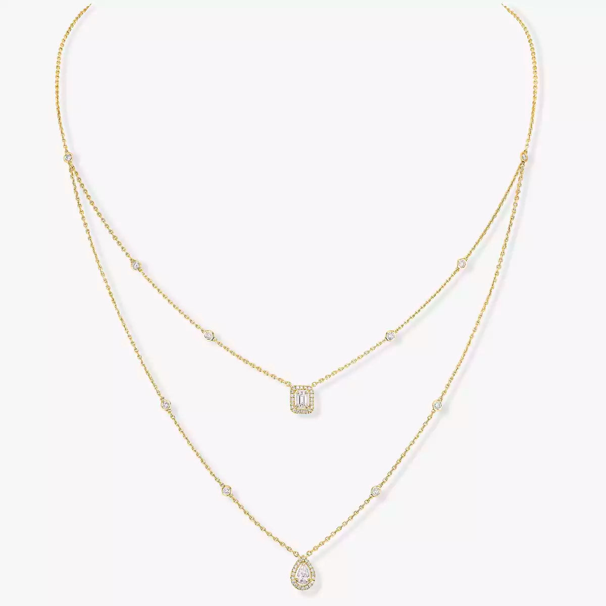 [Saipan]MY TWIN 2-ROW DIAMOND NECKLACE
