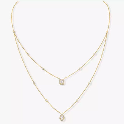 [Saipan]MY TWIN 2-ROW DIAMOND NECKLACE