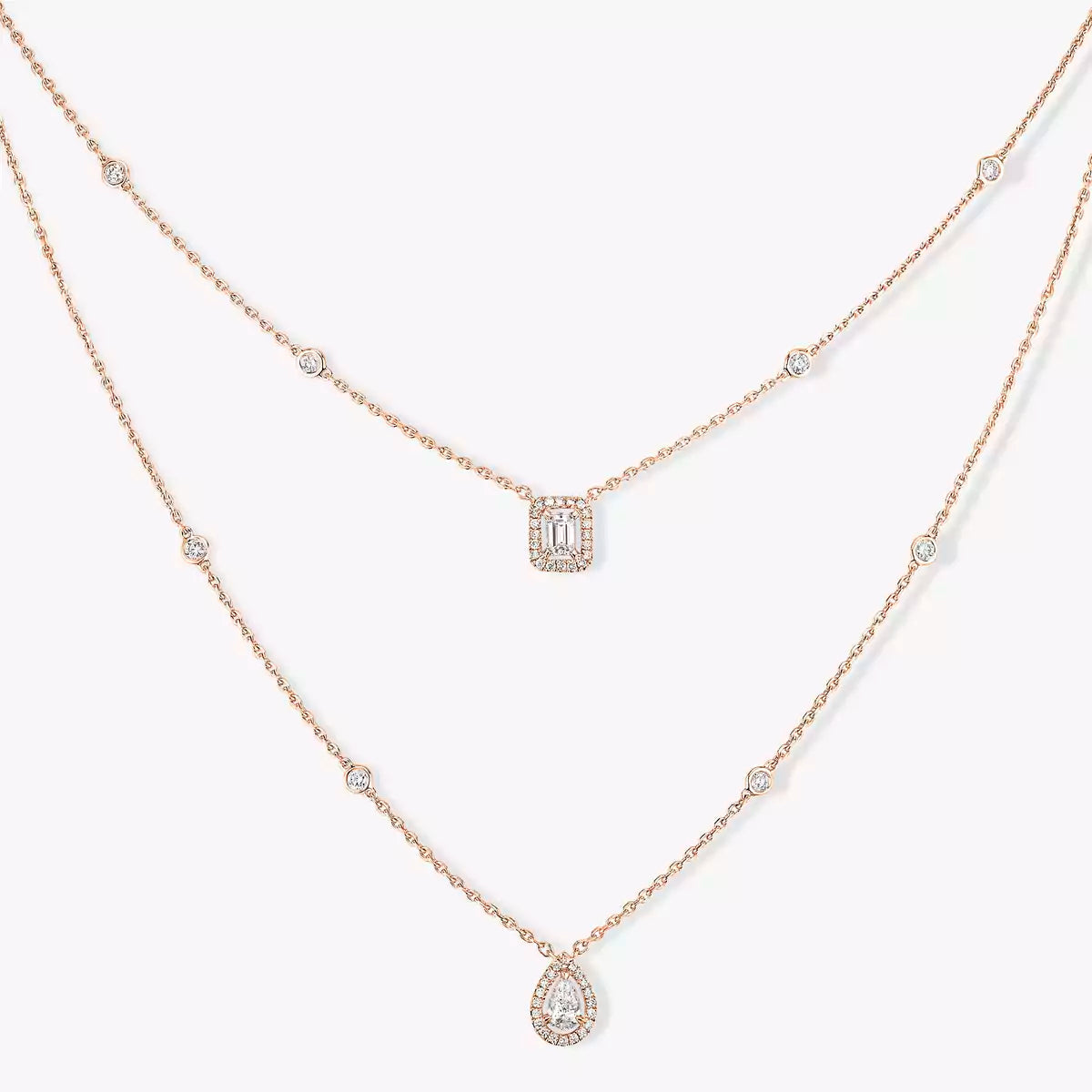 [Saipan]MY TWIN 2-ROW DIAMOND NECKLACE