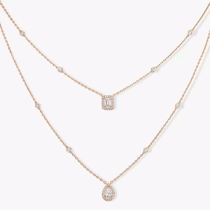 [Saipan]MY TWIN 2-ROW DIAMOND NECKLACE