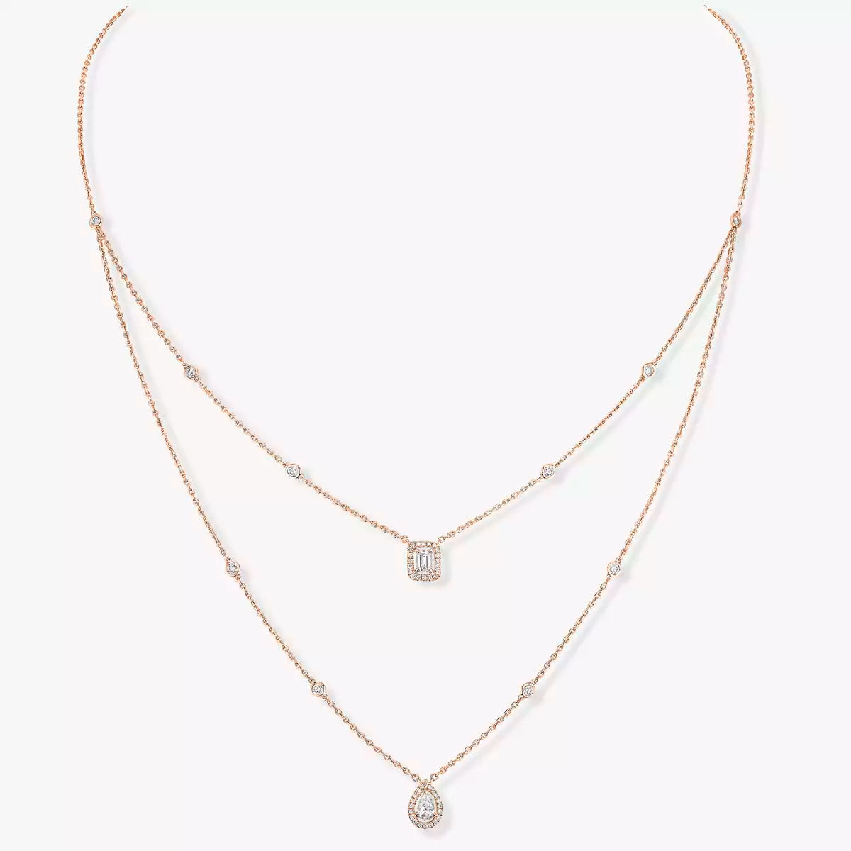 [Saipan]MY TWIN 2-ROW DIAMOND NECKLACE