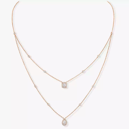 [Saipan]MY TWIN 2-ROW DIAMOND NECKLACE