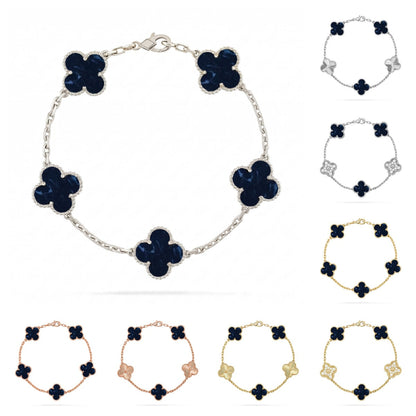 [Saipan]LUCKY CLOVER 5-MOTIF BRACELET - PIETERSITE COLLECTION