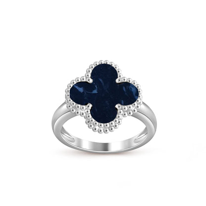 [Saipan]LUCKY CLOVER VINTAGE WHITE GOLD RING COLLECTION