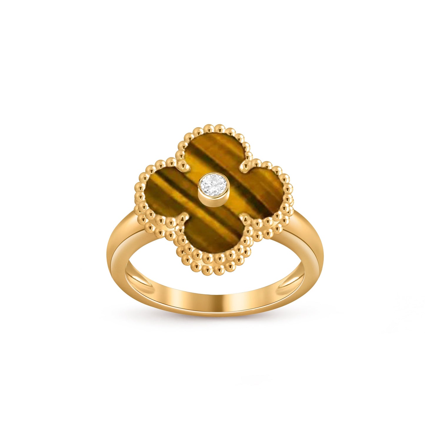 [Saipan]LUCKY CLOVER DIAMOND-ACCENT GOLD RING COLLECTION