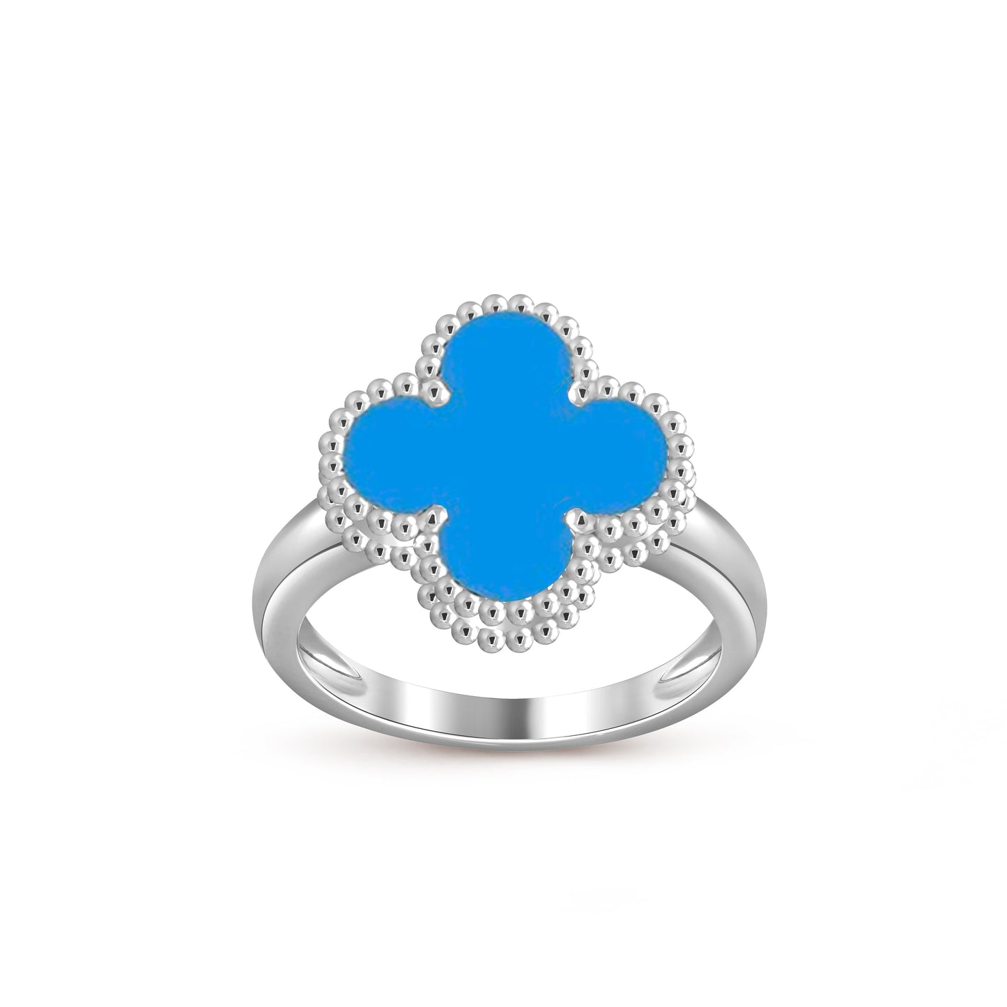 [Saipan]LUCKY CLOVER VINTAGE WHITE GOLD RING COLLECTION
