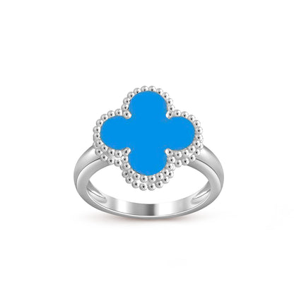 [Saipan]LUCKY CLOVER VINTAGE WHITE GOLD RING COLLECTION