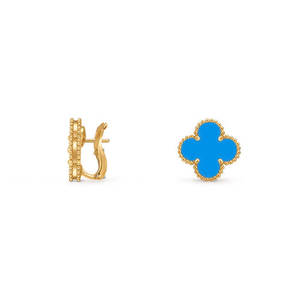 [Saipan]15MM CLOVER FLOWER STUD EARRINGS GOLD COLLECTION