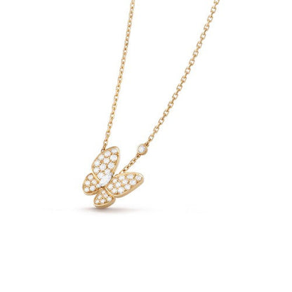[Saipan]BUTTERFLY DIAMOND CHARM NECKLACE