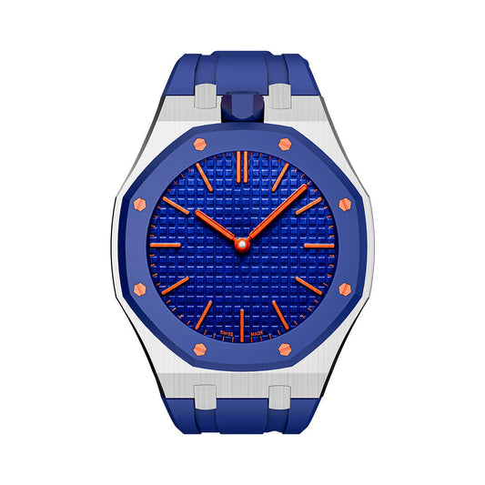 [Saipan]OAK POP DARK BLUE STEEL SILICONE STRAP