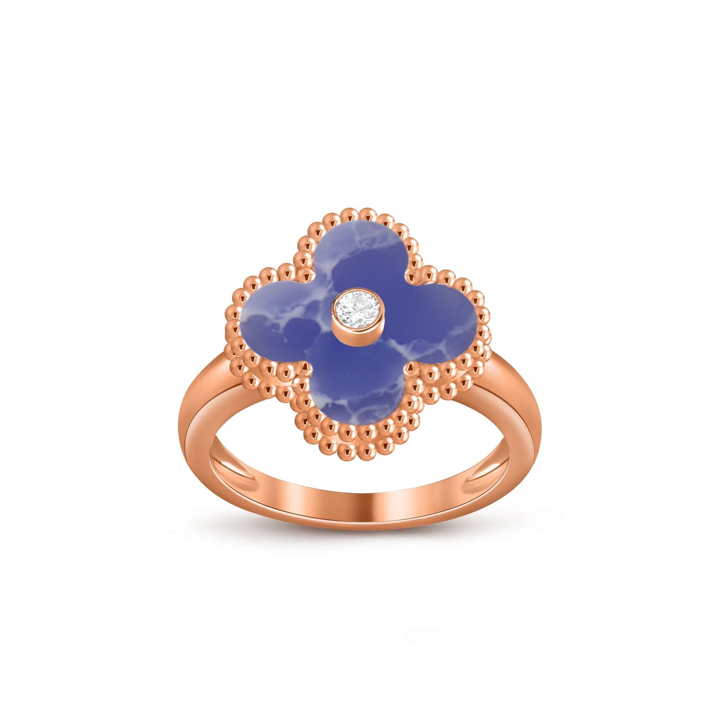 [Saipan]LUCKY CLOVER DIAMOND-ACCENT ROSE GOLD RING COLLECTION