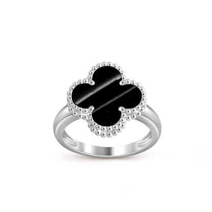 [Saipan]LUCKY CLOVER VINTAGE WHITE GOLD RING COLLECTION