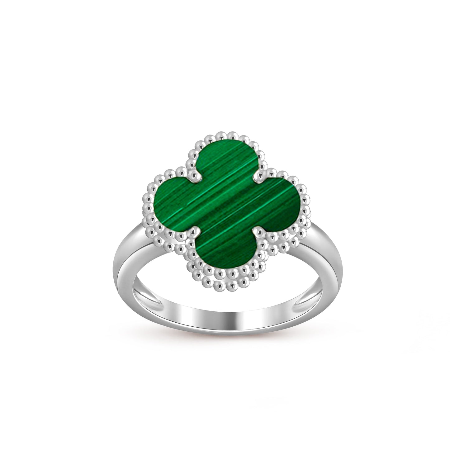 [Saipan]LUCKY CLOVER VINTAGE WHITE GOLD RING COLLECTION