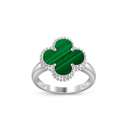 [Saipan]LUCKY CLOVER VINTAGE WHITE GOLD RING COLLECTION