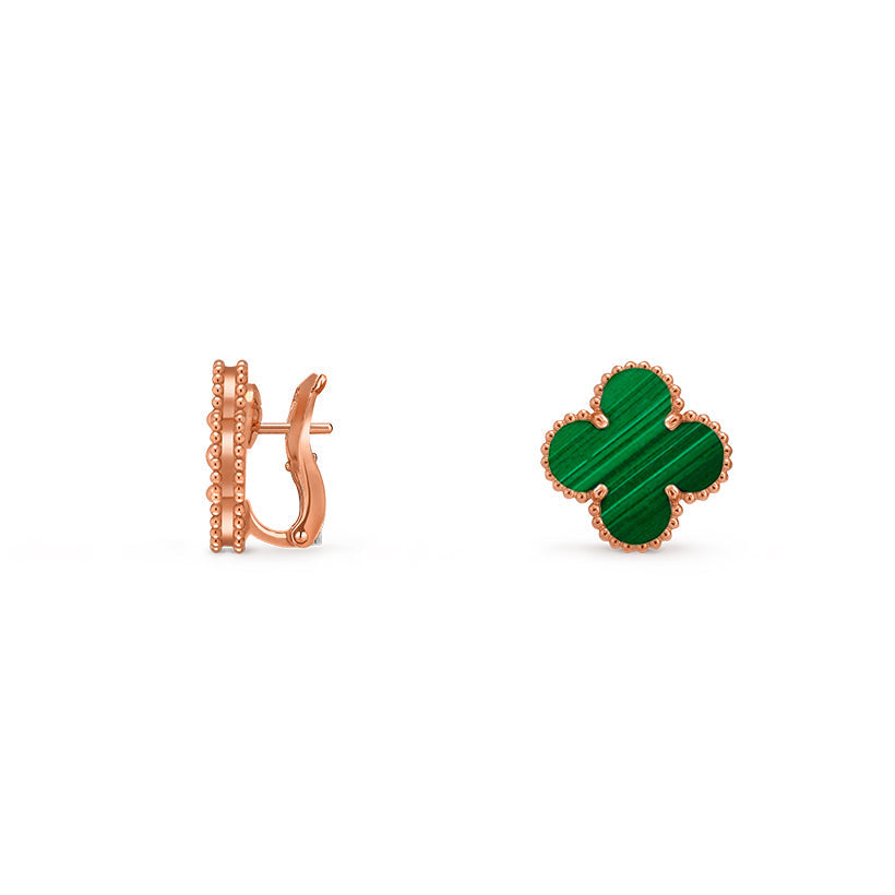 [Saipan]15MM CLOVER FLOWER STUD EARRINGS ROSE GOLD COLLECTION