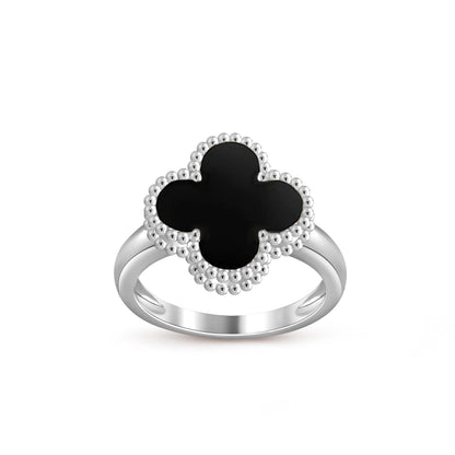 [Saipan]LUCKY CLOVER VINTAGE WHITE GOLD RING COLLECTION