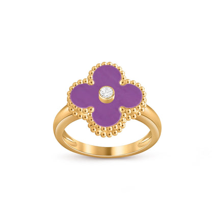 [Saipan]LUCKY CLOVER DIAMOND-ACCENT GOLD RING COLLECTION