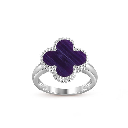 [Saipan]LUCKY CLOVER VINTAGE WHITE GOLD RING COLLECTION