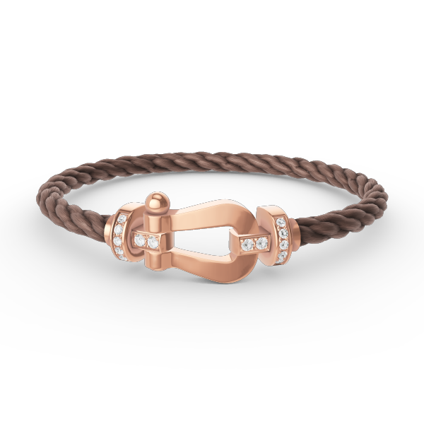 [Saipan]FORCE LARGE HORSESHOE HALF DIAMOND BRACELET - ROSE GOLD