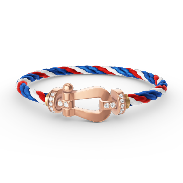 [Saipan]FORCE LARGE HORSESHOE HALF DIAMOND BRACELET - ROSE GOLD