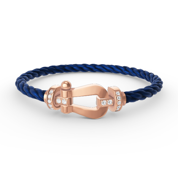 [Saipan]FORCE LARGE HORSESHOE HALF DIAMOND BRACELET - ROSE GOLD
