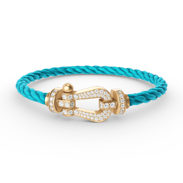 [Saipan]FORCE LARGE HORSESHOE FULL DIAMOND BRACELET - GOLD