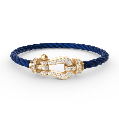 [Saipan]FORCE LARGE HORSESHOE FULL DIAMOND BRACELET - GOLD