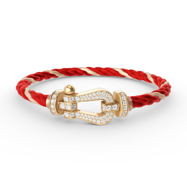 [Saipan]FORCE LARGE HORSESHOE FULL DIAMOND BRACELET - GOLD