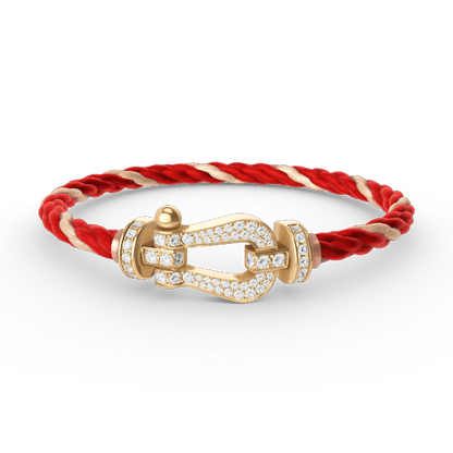 [Saipan]FORCE LARGE HORSESHOE FULL DIAMOND BRACELET - GOLD