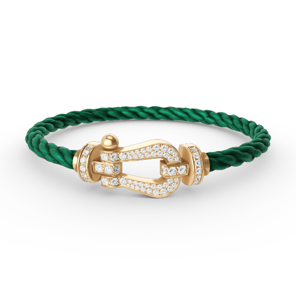 [Saipan]FORCE LARGE HORSESHOE FULL DIAMOND BRACELET - GOLD