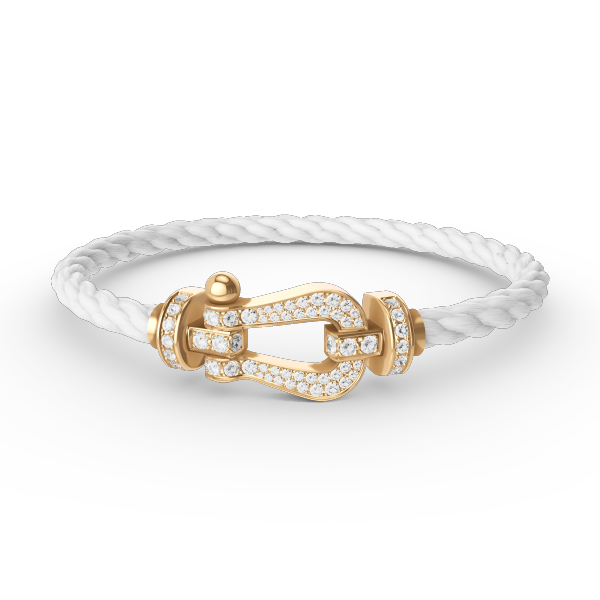 [Saipan]FORCE LARGE HORSESHOE FULL DIAMOND BRACELET - GOLD