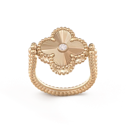 [Saipan]LUCKY CLOVER GOLD REVERSIBLE RING