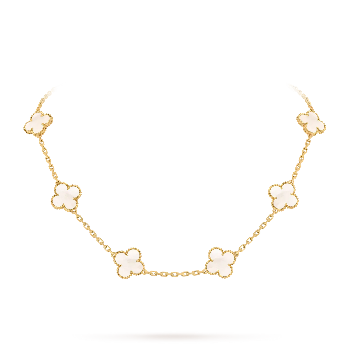[Saipan]CLASSIC LUCKY 10-MOTIF CLOVER NECKLACE GOLD COLLECTION