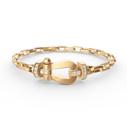 [Saipan]FORCE LARGE HORSESHOE CLASP METAL BRACELET