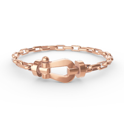 [Saipan]FORCE LARGE HORSESHOE CLASP METAL BRACELET