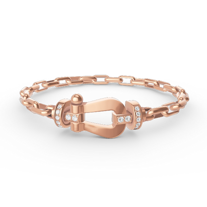 [Saipan]FORCE LARGE HORSESHOE CLASP METAL BRACELET