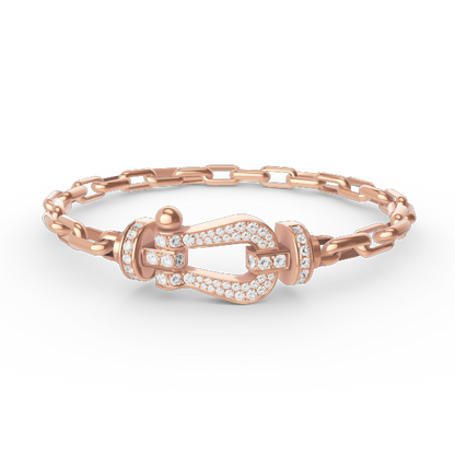[Saipan]FORCE LARGE HORSESHOE CLASP METAL BRACELET