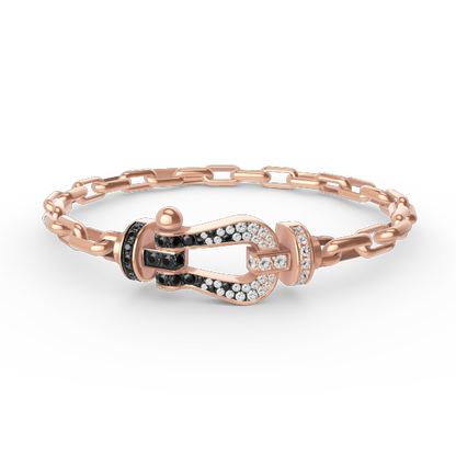 [Saipan]FORCE LARGE HORSESHOE CLASP METAL BRACELET