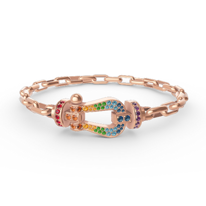 [Saipan]FORCE LARGE HORSESHOE CLASP METAL BRACELET