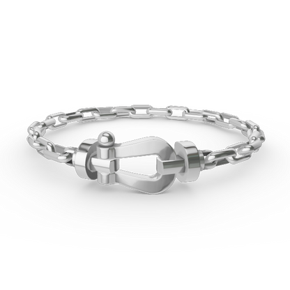 [Saipan]FORCE LARGE HORSESHOE CLASP METAL BRACELET
