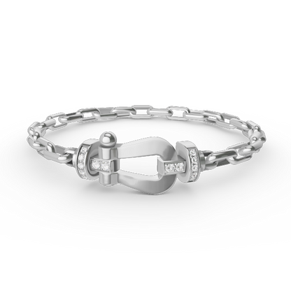 [Saipan]FORCE LARGE HORSESHOE CLASP METAL BRACELET