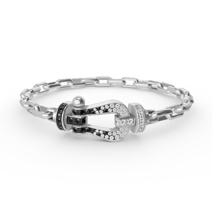 [Saipan]FORCE LARGE HORSESHOE CLASP METAL BRACELET