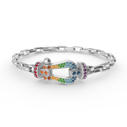 [Saipan]FORCE LARGE HORSESHOE CLASP METAL BRACELET